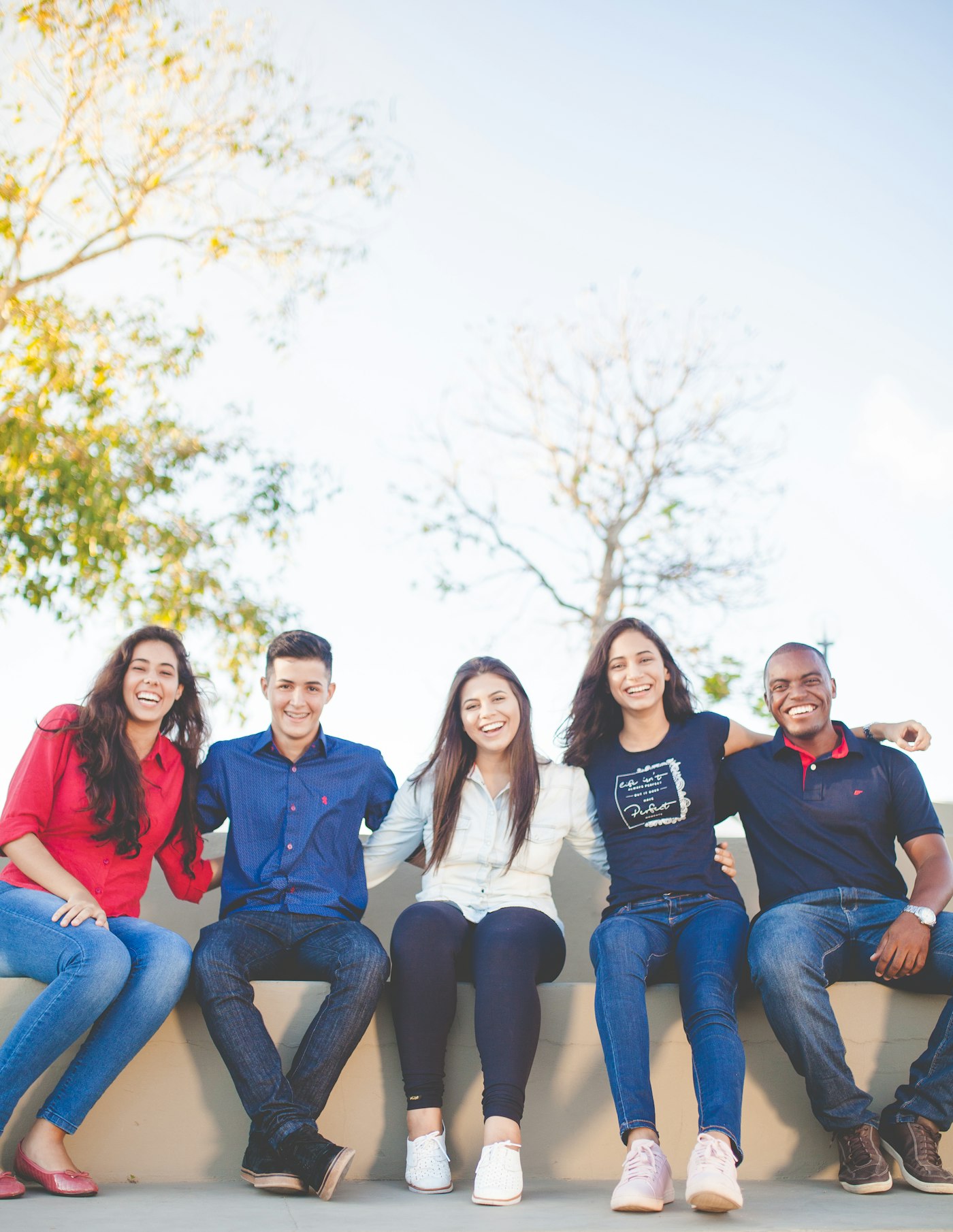 Smiling international students